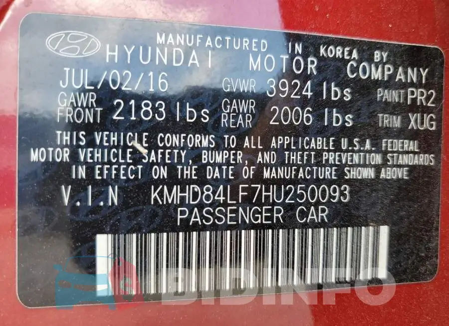 KMHD84LF7HU250093 Photo# 12
