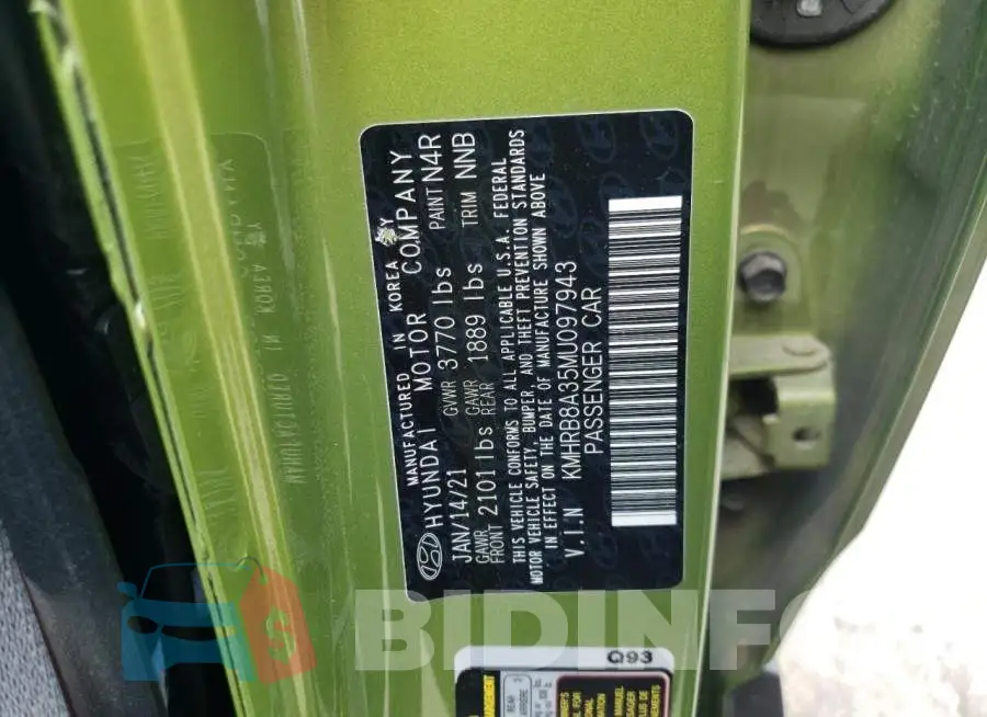 KMHRB8A35MU097943 Photo# 12