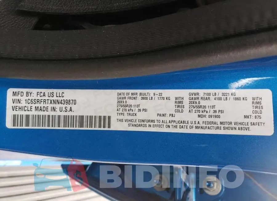 1C6SRFRTXNN439870 Photo# 13