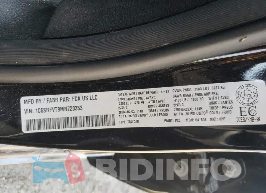 1C6SRFVT9MN720353 Photo# 12
