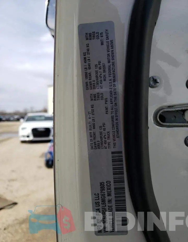 3C6UR5FL6MG679805 Photo# 12