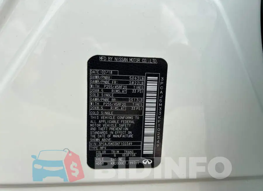 3PCAJ5M33KF102349 Photo# 10