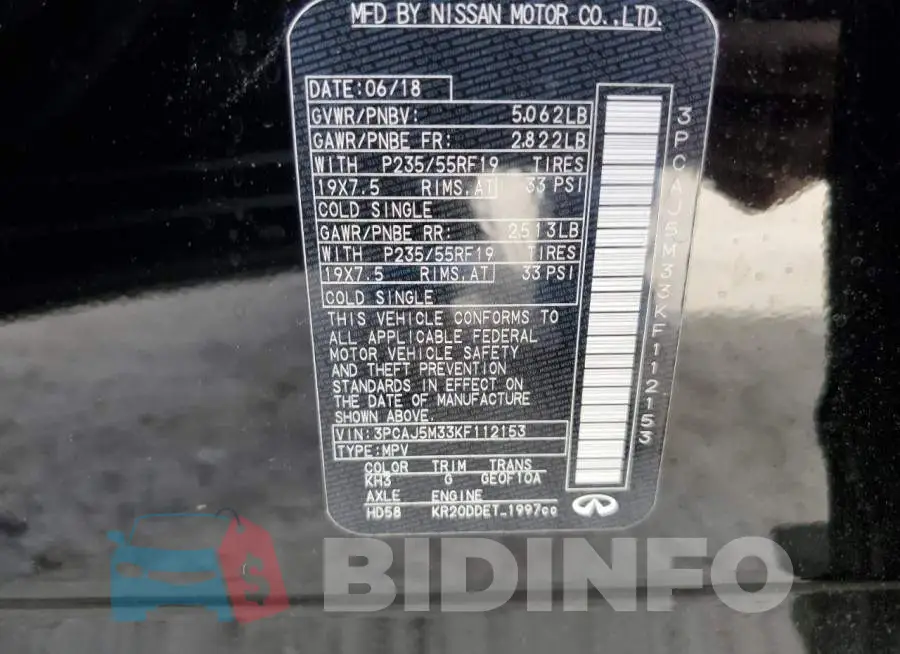 3PCAJ5M33KF112153 Photo# 14