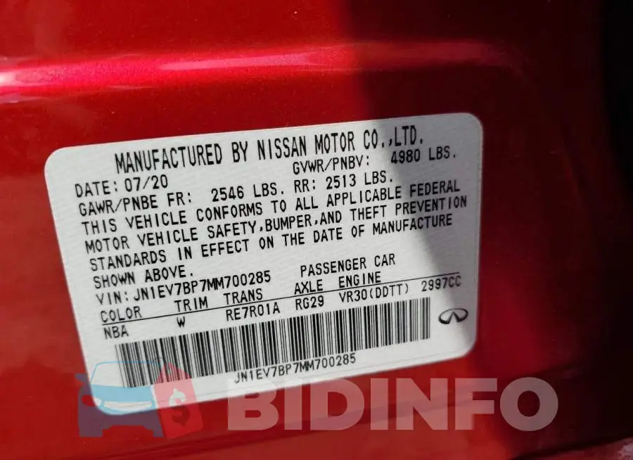 JN1EV7BP7MM700285 Photo# 12