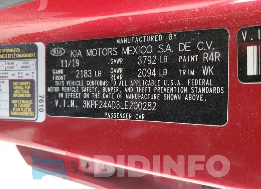 3KPF24AD3LE200282 Photo# 12