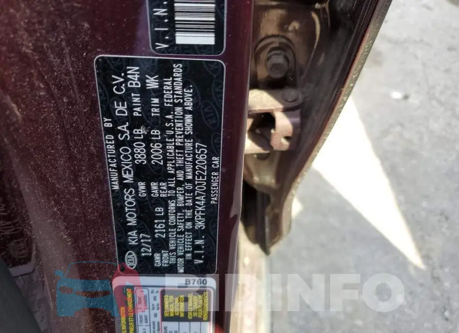 3KPFK4A70JE220657 Photo# 12