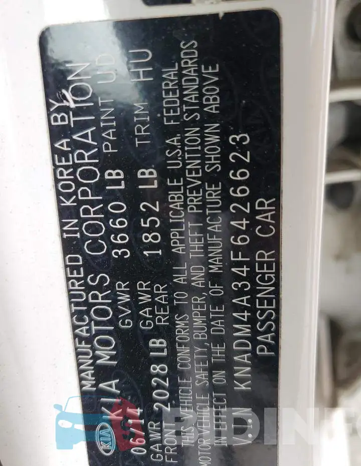 KNADM4A34F6426623 Photo# 12