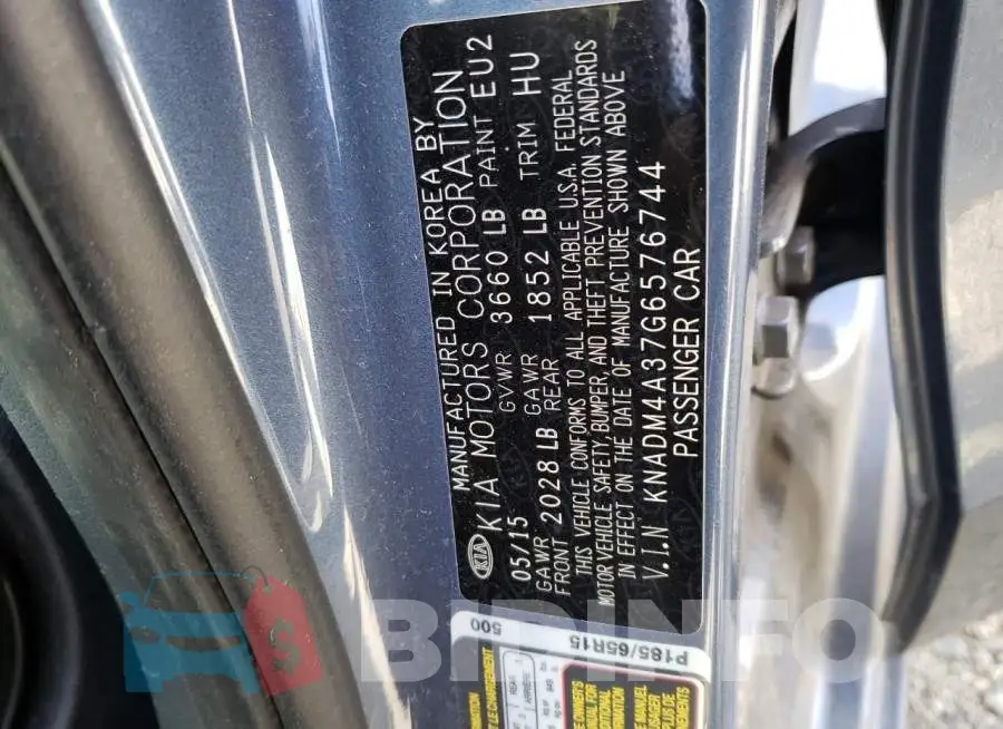 KNADM4A37G6576744 Photo# 13