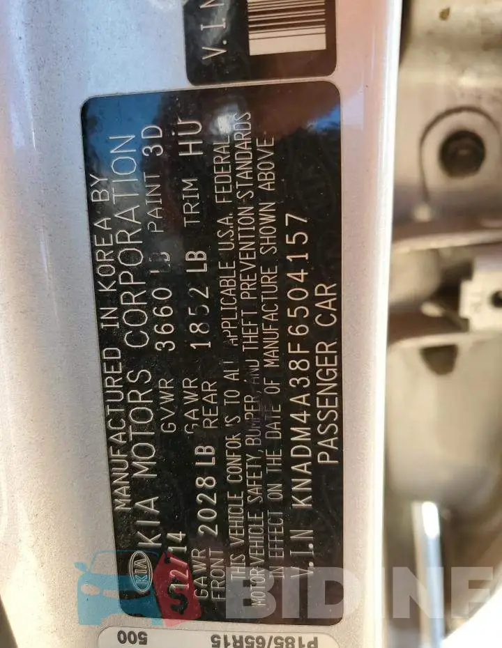 KNADM4A38F6504157 Photo# 12