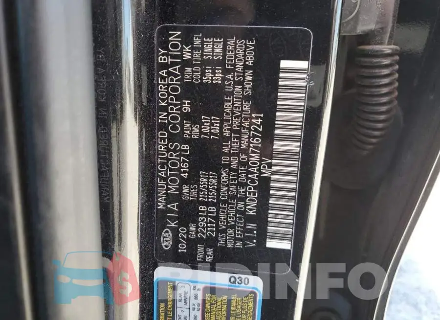 KNDEPCAA0M7167241 Photo# 14