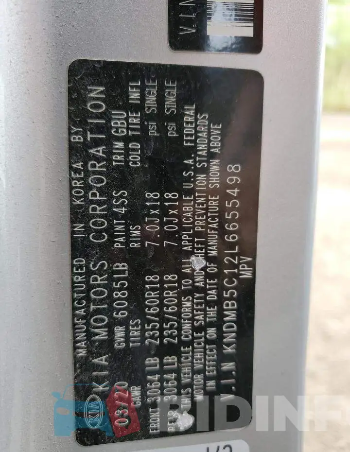 KNDMB5C12L6655498 Photo# 13