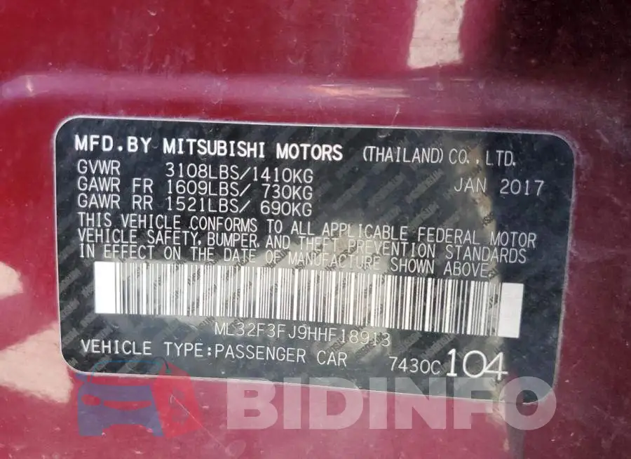 ML32F3FJ9HHF18913 Photo# 12