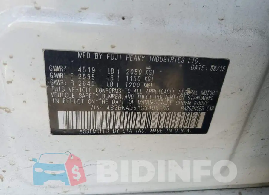 4S3BNAD61G3006106 Photo# 12