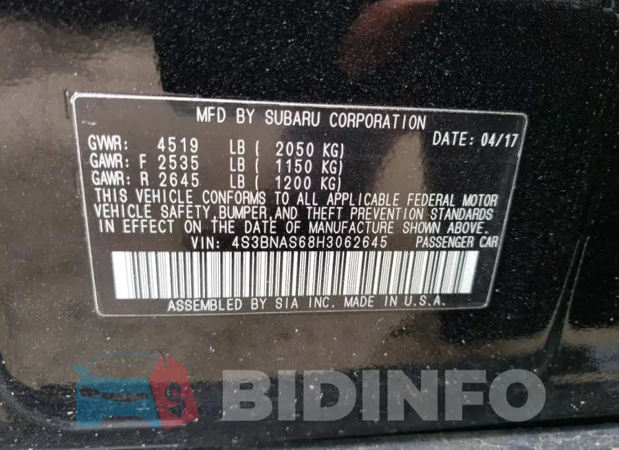 4S3BNAS68H3062645 Photo# 12