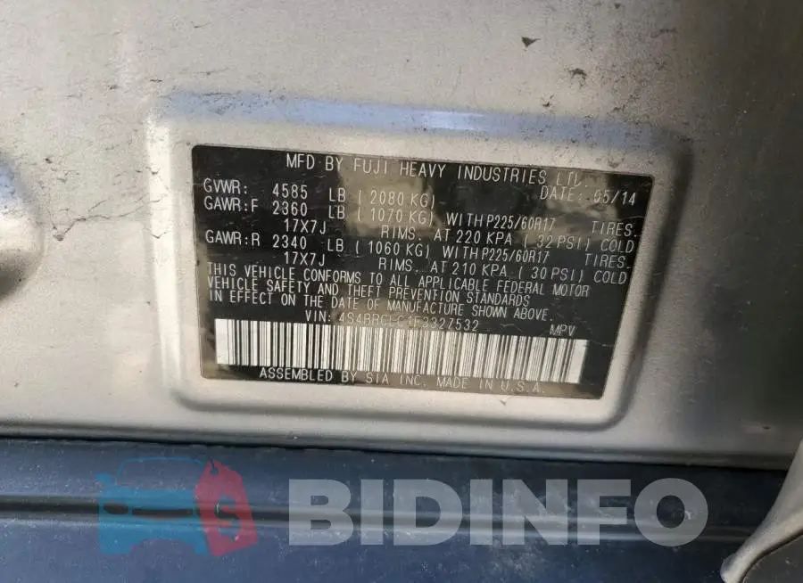 4S4BRCLC1E3327532 Photo# 13