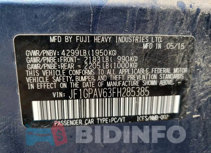 JF1GPAV63FH285385 Photo# 13