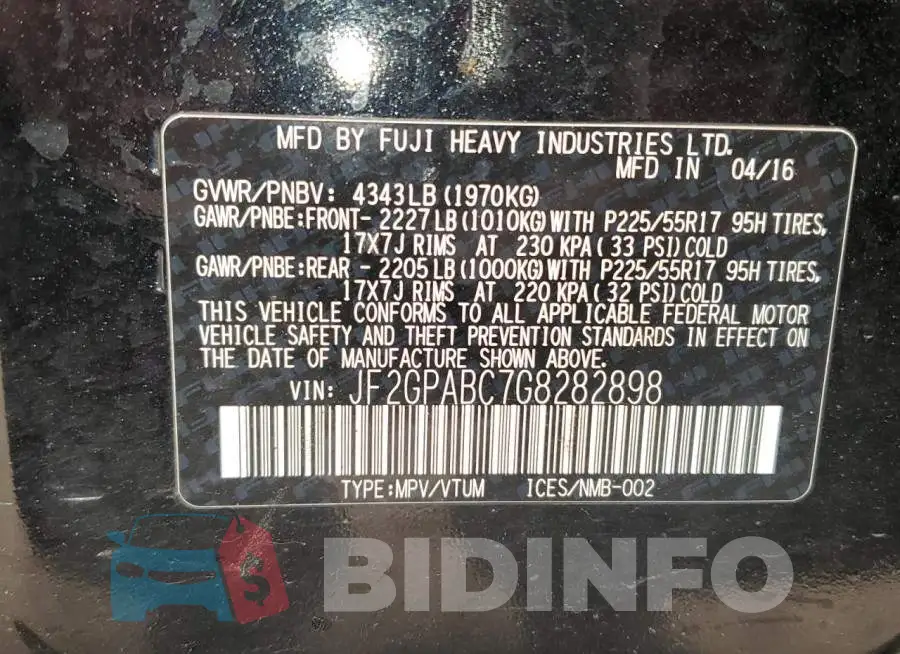 JF2GPABC7G8282898 Photo# 13