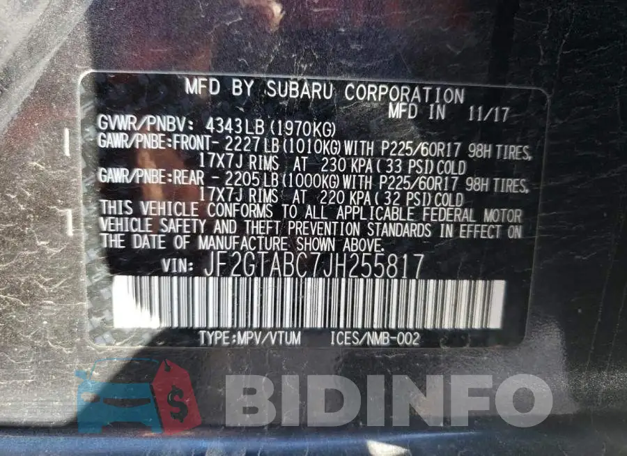 JF2GTABC7JH255817 Photo# 10