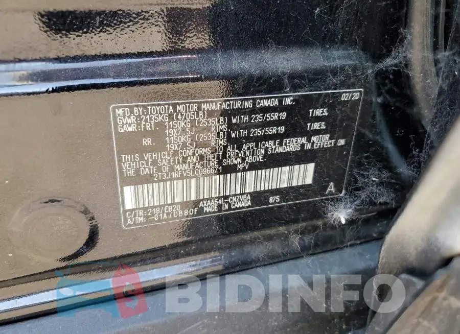 2T3J1RFV5LC096671 Photo# 13