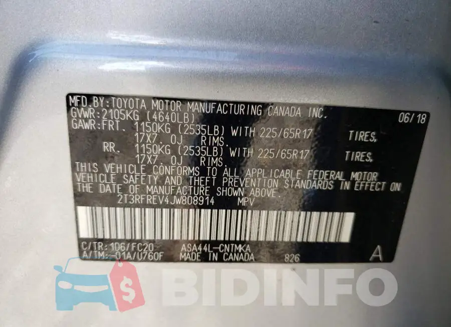 2T3RFREV4JW808914 Photo# 13