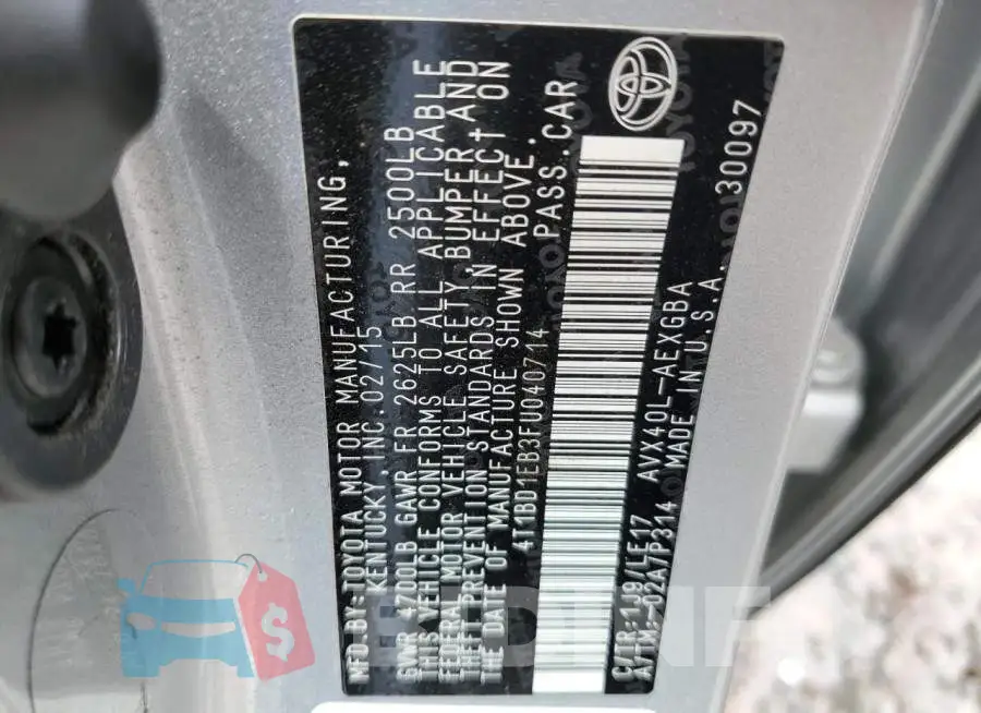4T1BD1EB3FU040714 Photo# 13