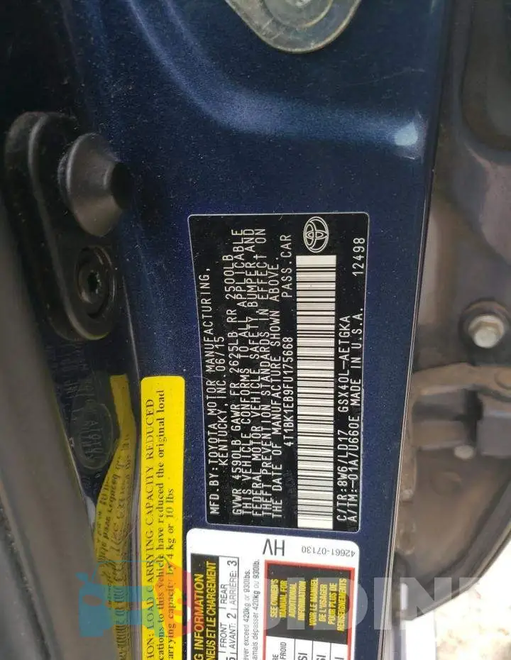 4T1BK1EB9FU175668 Photo# 12
