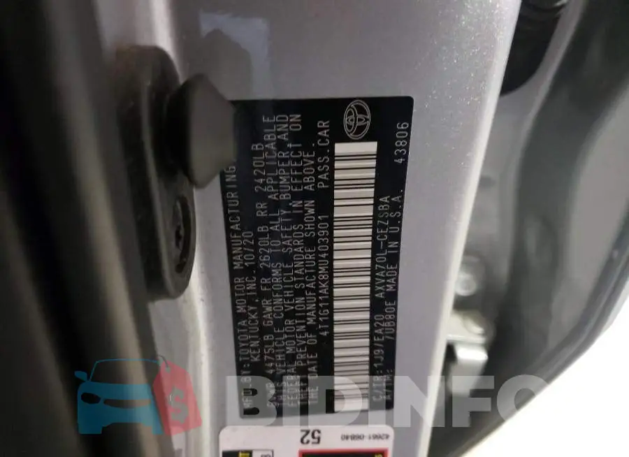 4T1G11AK8MU403901 Photo# 13