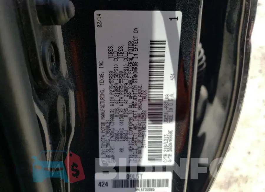 5TFFY5F10EX162502 Photo# 13