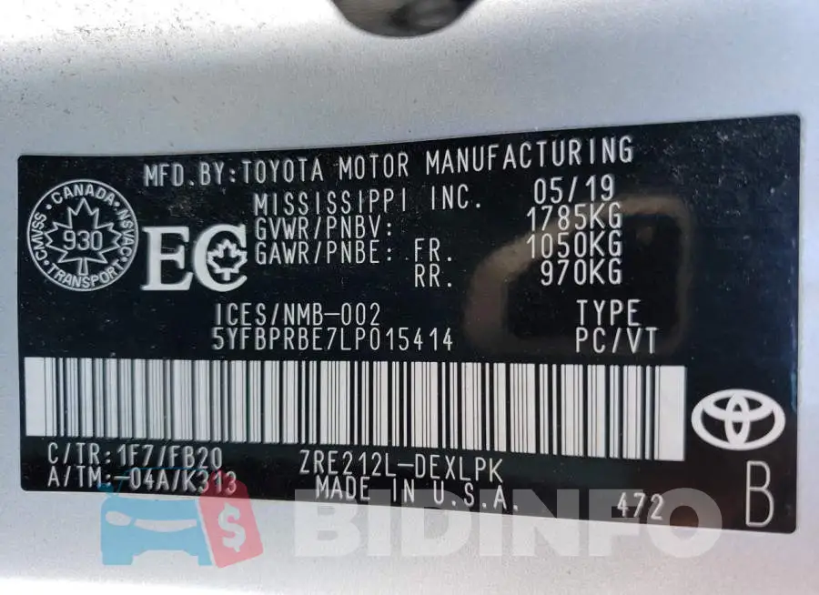 5YFBPRBE7LP015414 Photo# 12