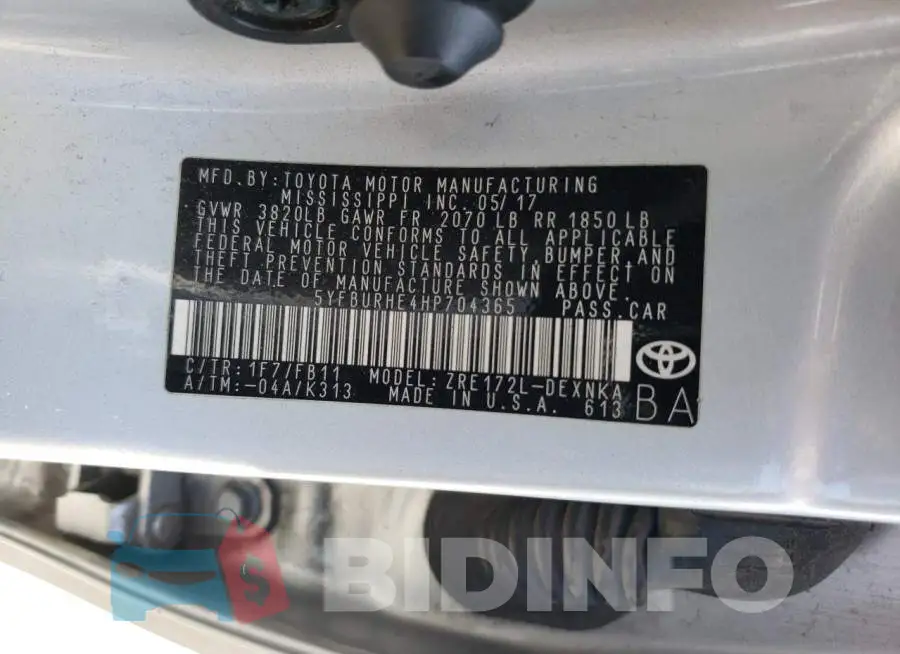 5YFBURHE4HP704365 Photo# 12