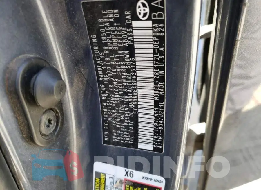 5YFBURHEXGP425176 Photo# 13