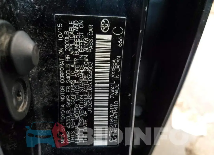 JTDZN3EUXGJ044503 Photo# 13
