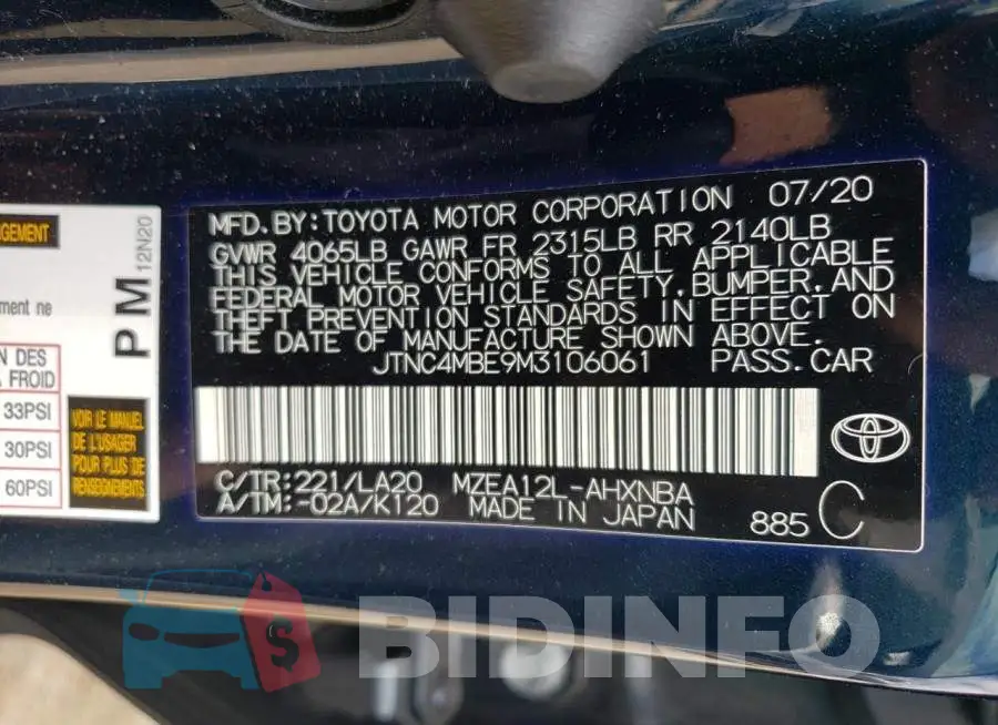 JTNC4MBE9M3106061 Photo# 13