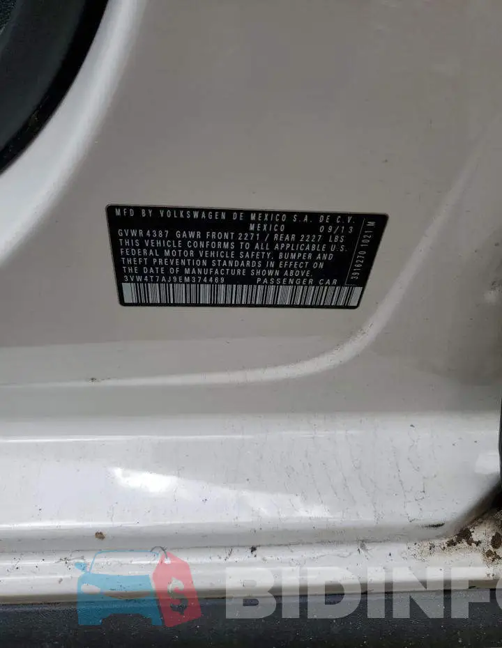 3VW4T7AJ9EM374469 Photo# 12