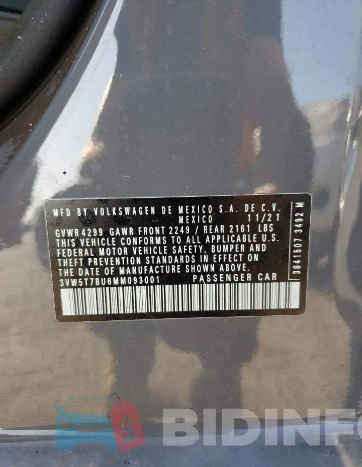 3VW5T7BU6MM093001 Photo# 12
