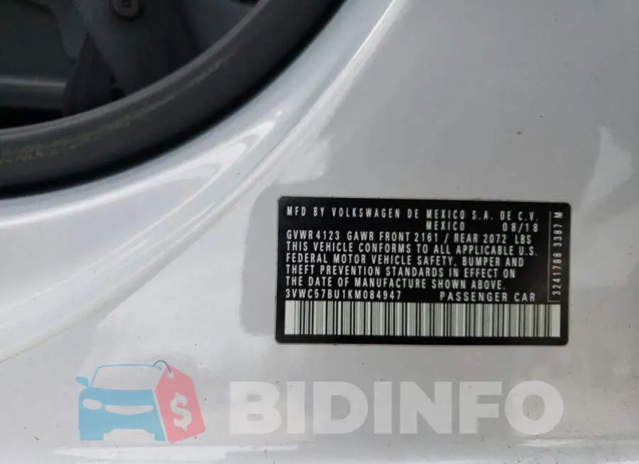3VWC57BU1KM084947 Photo# 13