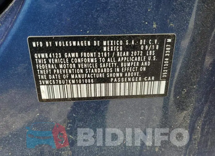 3VWC57BU7KM101086 Photo# 12