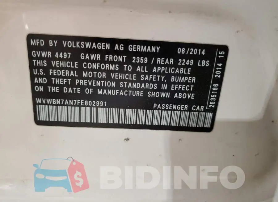 WVWBN7AN7FE802991 Photo# 12
