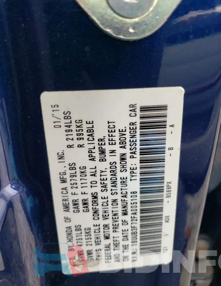 19UUB3F72FA005108 Photo# 12