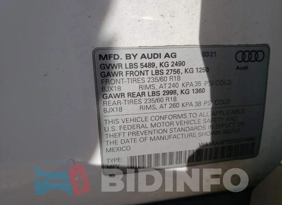 WA1AAAFY2M2074898 Photo# 10