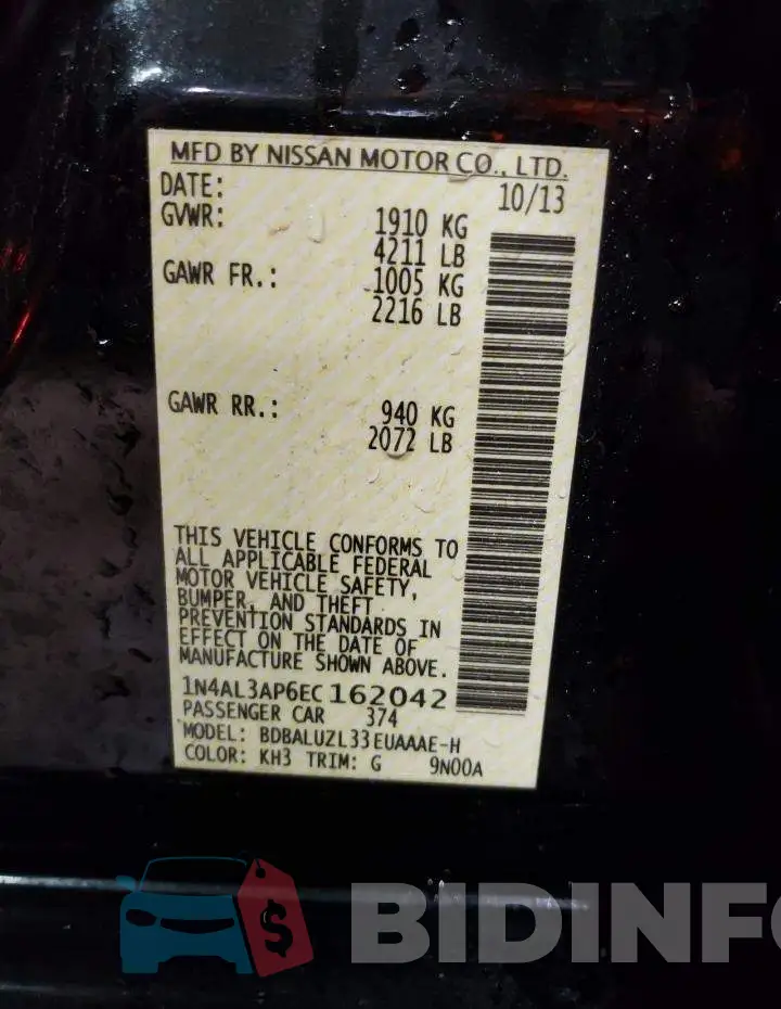 1N4AL3AP6EC162042 Photo# 12