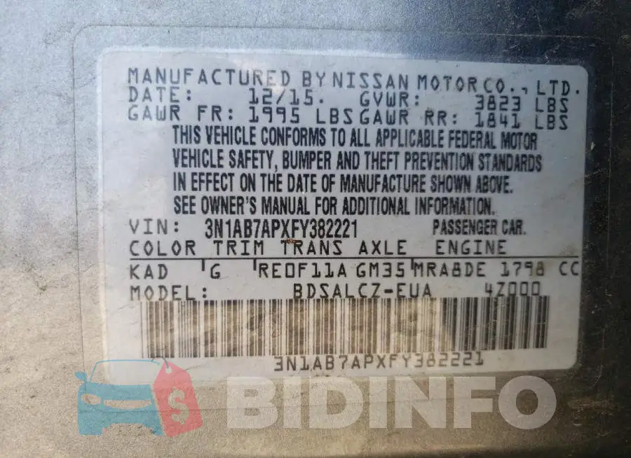 3N1AB7APXFY382221 Photo# 12