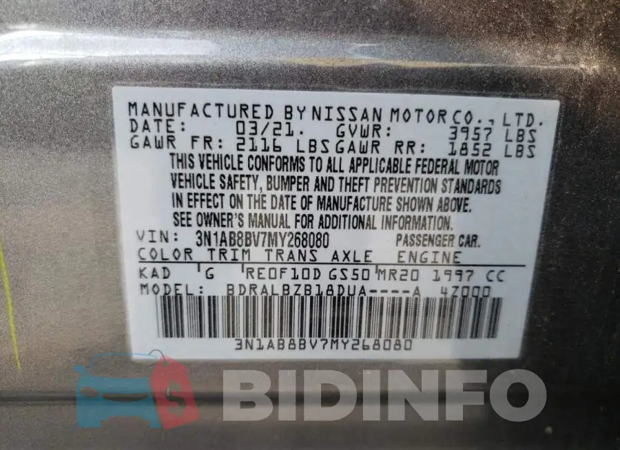 3N1AB8BV7MY268080 Photo# 12