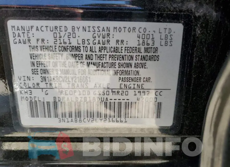 3N1AB8CV2LY216661 Photo# 13