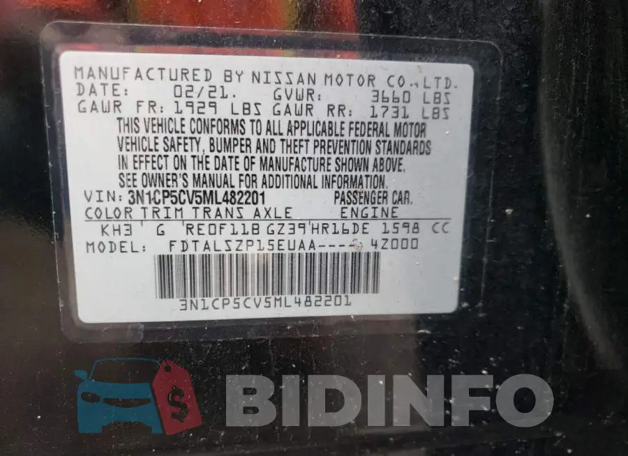 3N1CP5CV5ML482201 Photo# 12