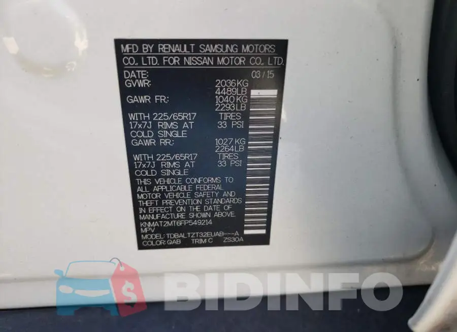 KNMAT2MT6FP549214 Photo# 12