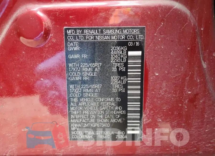 KNMAT2MTXGP673410 Photo# 13