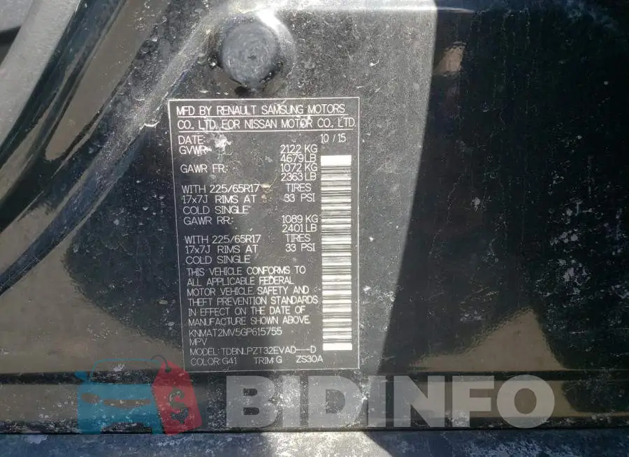 KNMAT2MV5GP615755 Photo# 13