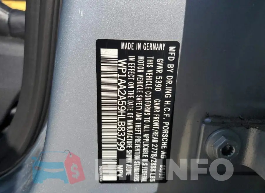 WP1AA2A59HLB83799 Photo# 13