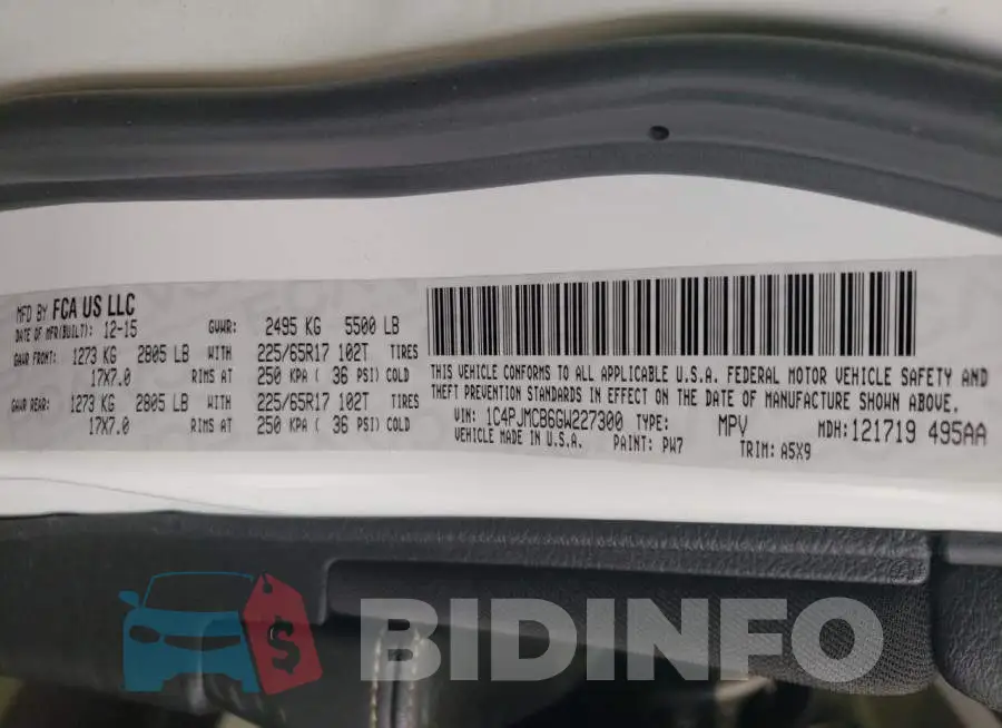 1C4PJMCB6GW227300 Photo# 14